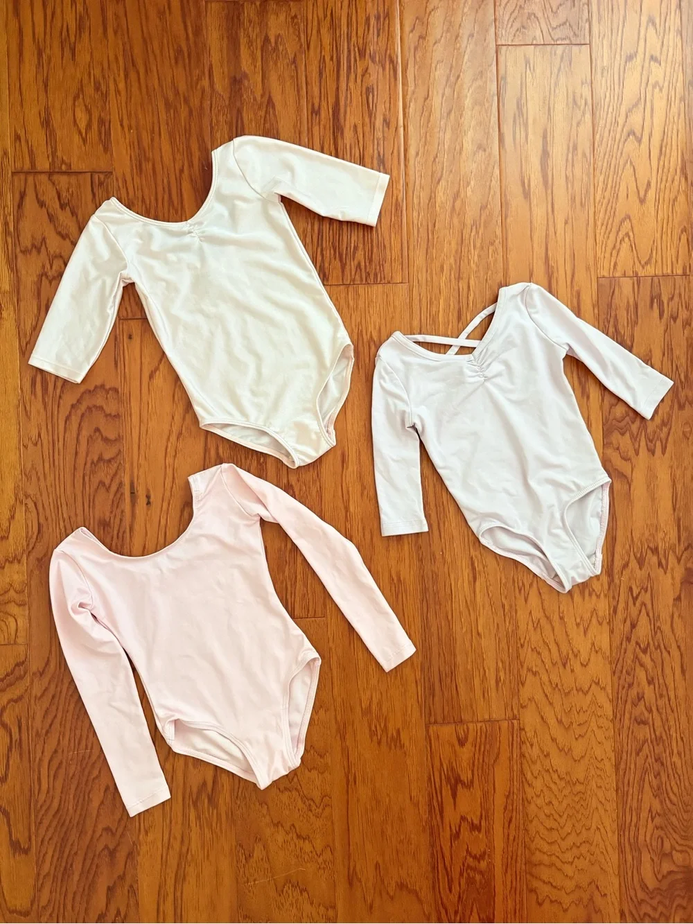 Set of 3 Long Sleeve Dance Leotards for toddler girl